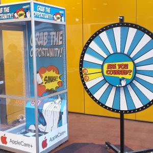 spinning prize wheel